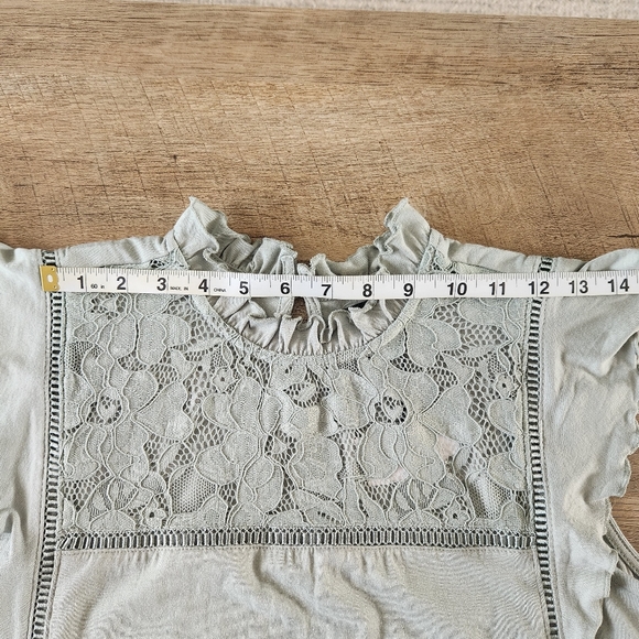 MOHITO Light Green Shirt With Ruffles - Picture 12 of 16